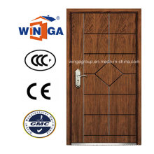 Puerta acorazada de madera de la madera del MDF de la seguridad del color popular (WA-10)